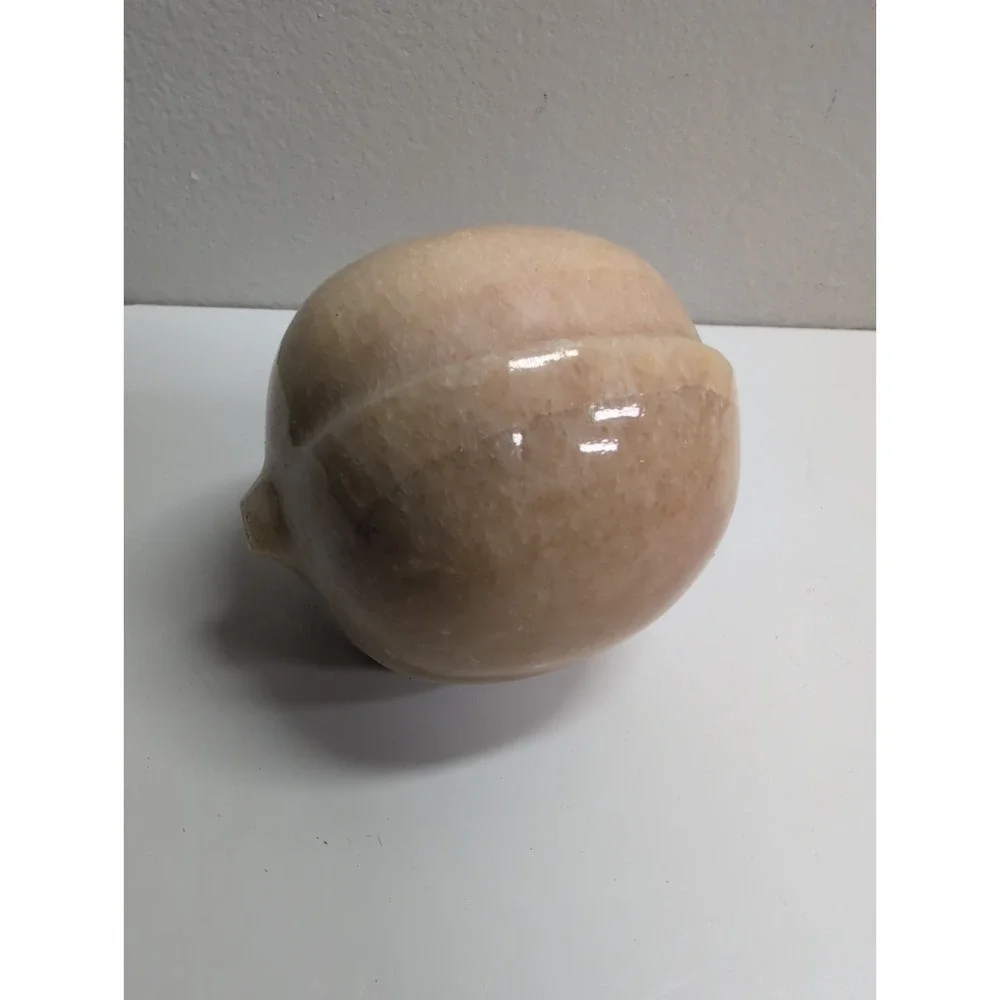 Vintage Alabaster Polished Carved ‎ Stone Fruit Lemon